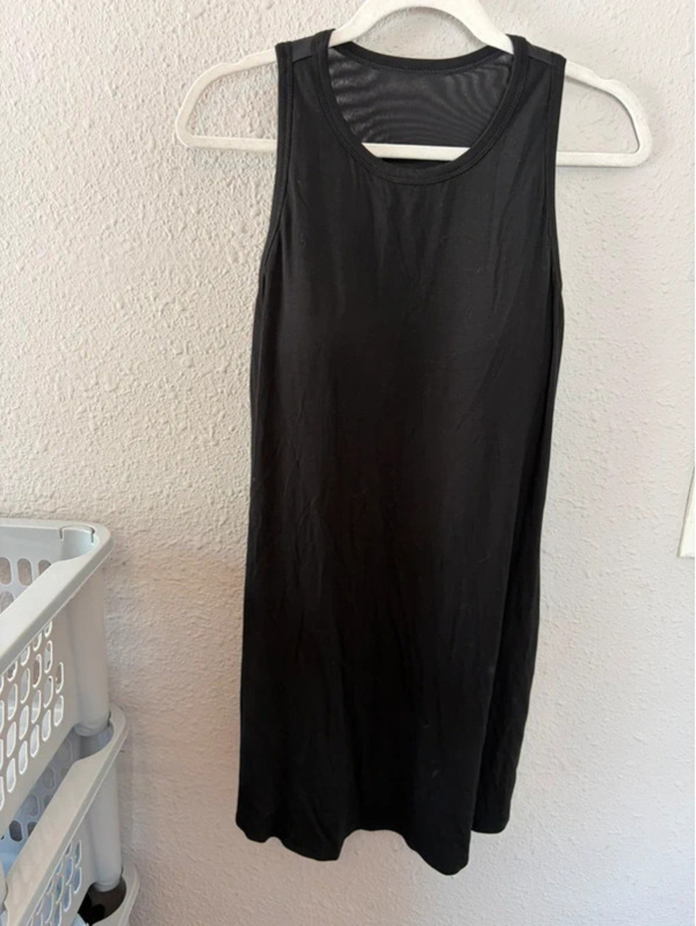 SheBird black dress size 3/S-M. Built in lining with bra and padding. Pockets